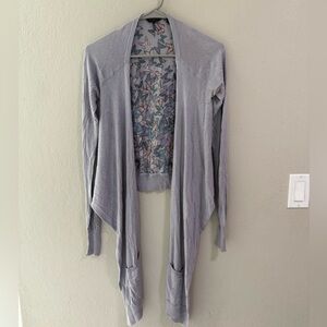 Ted Baker London Silk Angora Butterfly Back Cardigan Gray (Size 0)
